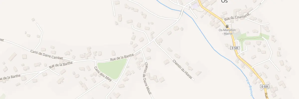Plan du 9 Rue de la Barthe à Os-Marsillon