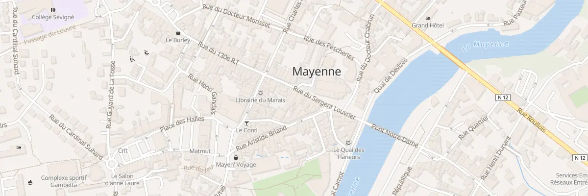 Plan du 21 Rue du Sergent Louvrier à Mayenne