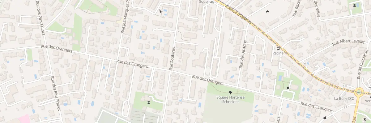 Plan du 93 Rue des Orangers à Bordeaux