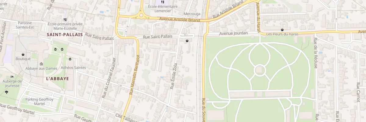 Plan du 7 Rue Emile Zola à Saintes