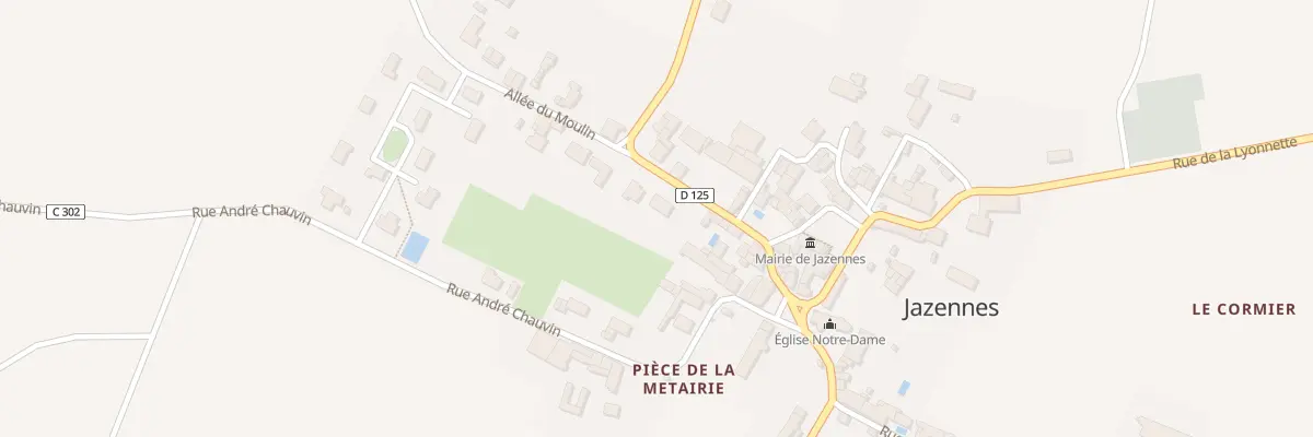 Plan du 7 Rte de Villars à Jazennes