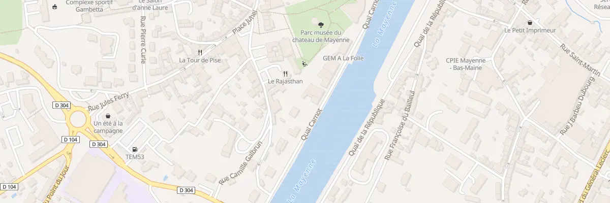 Plan du 18B Quai Carnot à Mayenne