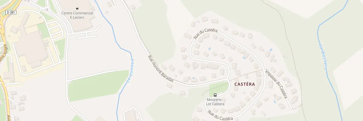 Plan du 11 Rue Du Castera à Mourenx
