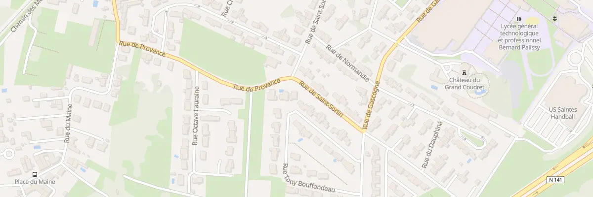 Plan du 12 Rue Tony Bouffandeau à Saintes
