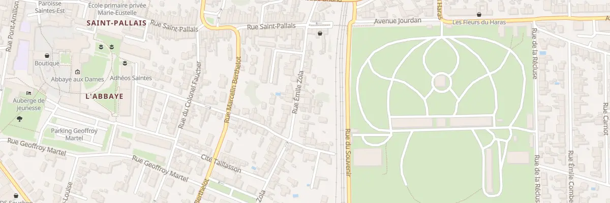 Plan du 25 Rue Emile Zola à Saintes
