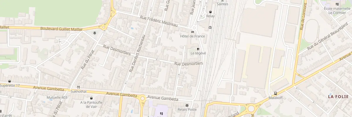 Plan du 61 Rue Desmortiers à Saintes