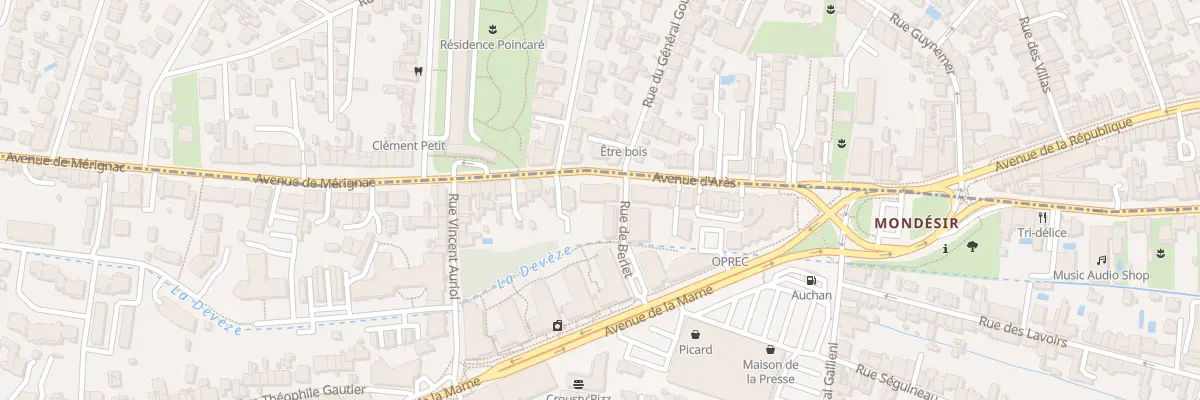 Plan du 2 Rue de Berlet à Mérignac