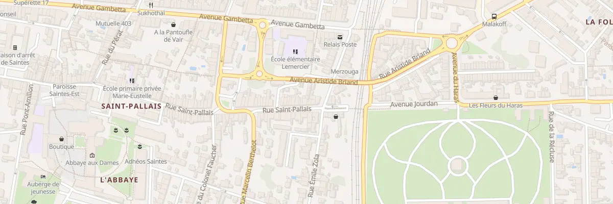 Plan du 123 Rue Saint Pallais à Saintes
