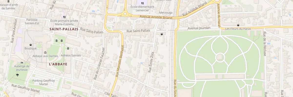 Plan du 12 Rue Emile Zola à Saintes