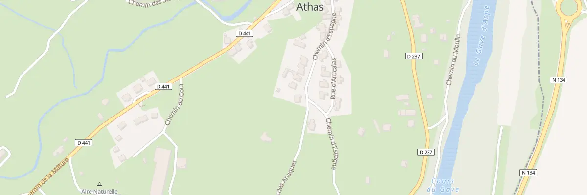 Plan du 5843 Anagues et Arsis à Lées-Athas