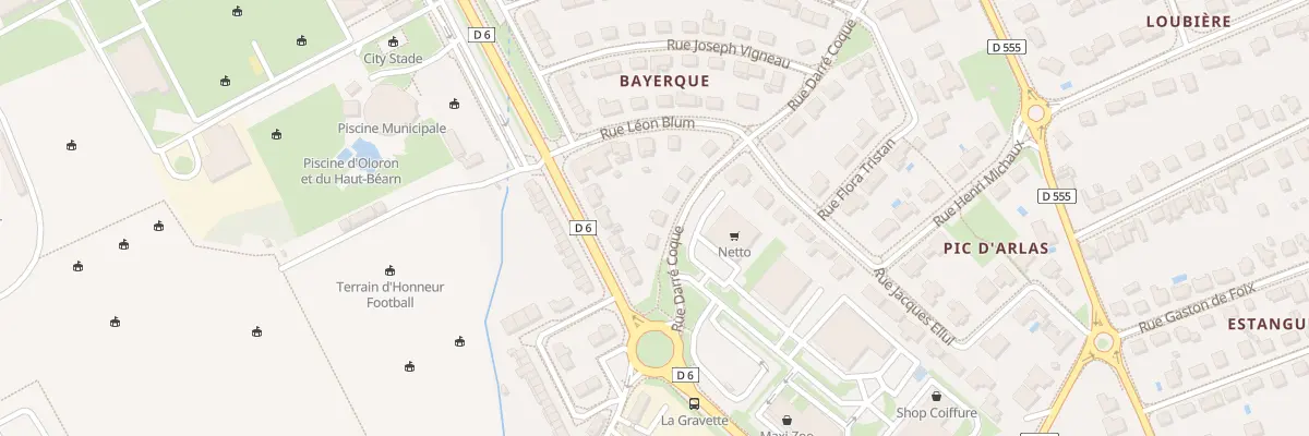 Plan du 16 Rue de Darre Coque à Oloron-Sainte-Marie