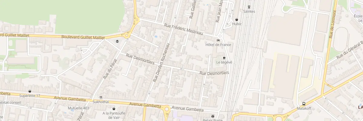 Plan du 45 Rue Desmortiers à Saintes
