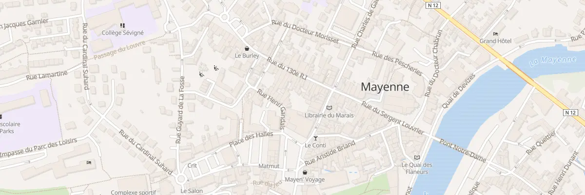 Plan du 12 Rue Henri Gandais à Mayenne