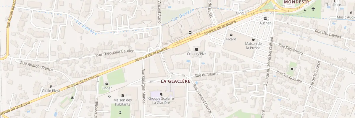 Plan du 28 Av de la Marne à Mérignac