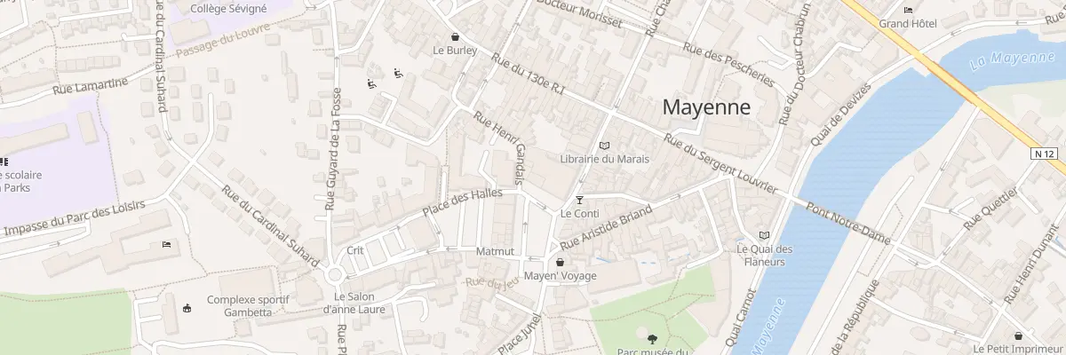 Plan du 6 Pl Georges Clémenceau à Mayenne