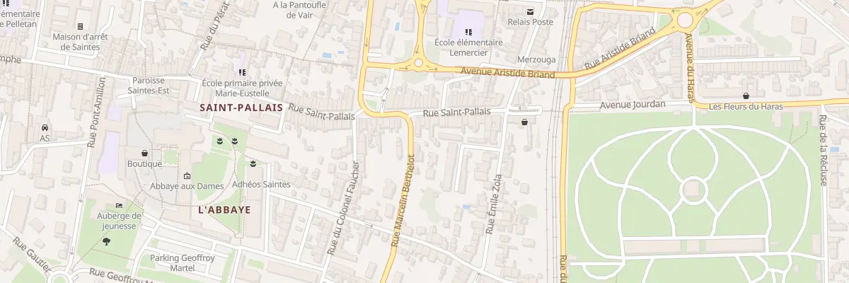 Plan du 68 Rue Saint Pallais à Saintes