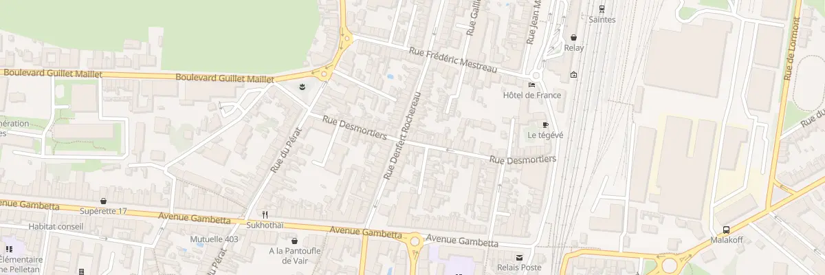 Plan du 27 Rue Desmortiers à Saintes