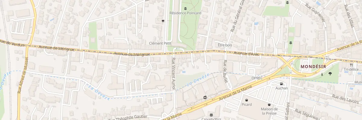 Plan du 400 Av d’Arès à Mérignac