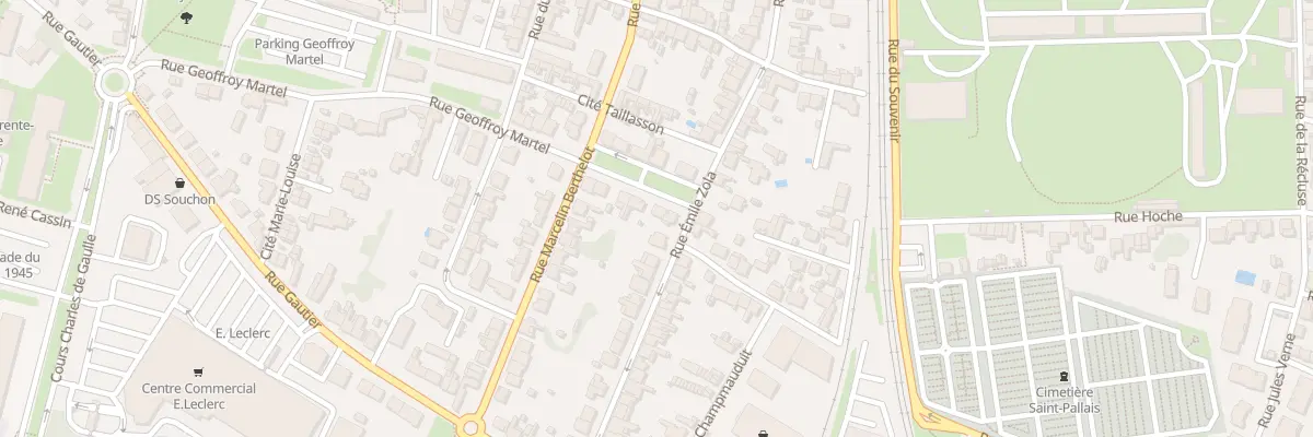 Plan du 1B Rue Geoffroy Martel à Saintes