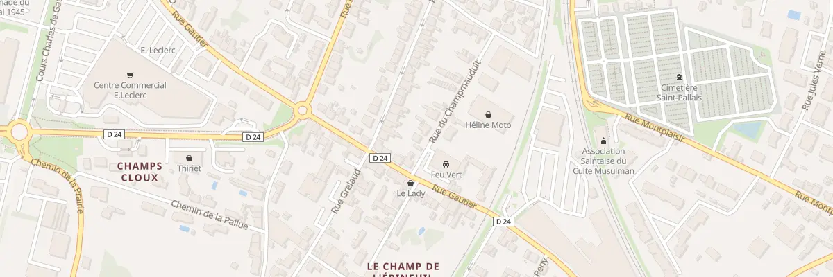 Plan du 24 Rue du Champmauduit à Saintes