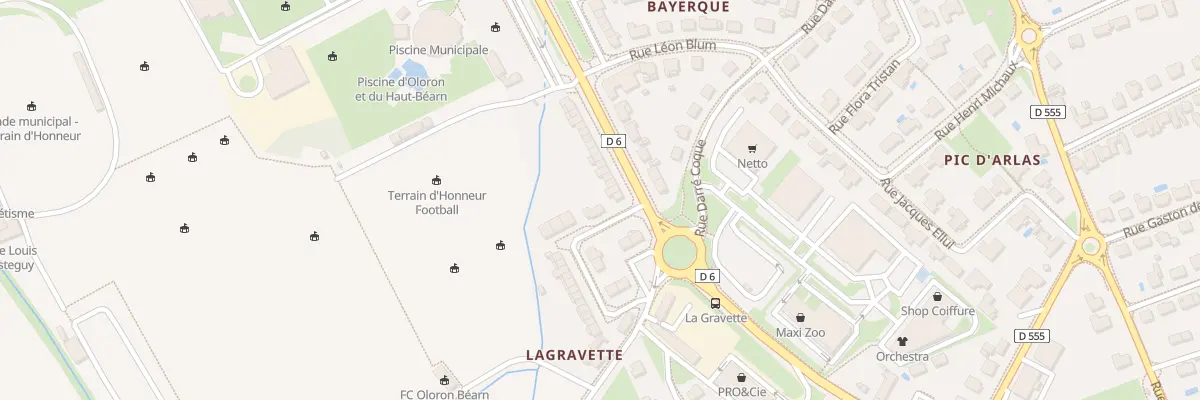 Plan du 34 Bd Francois Mitterrand à Oloron-Sainte-Marie