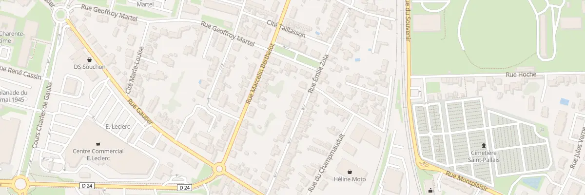 Plan du 66 Rue Emile Zola à Saintes