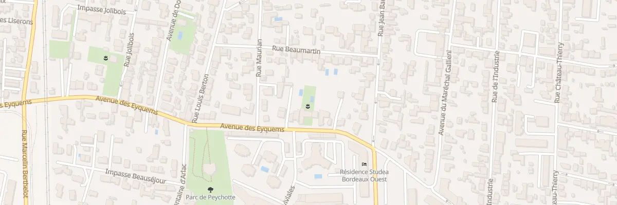 Plan du 75 Av des Eyquems à Mérignac