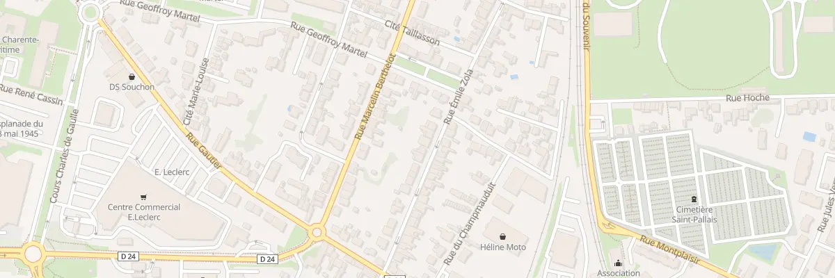 Plan du 68 Rue Emile Zola à Saintes