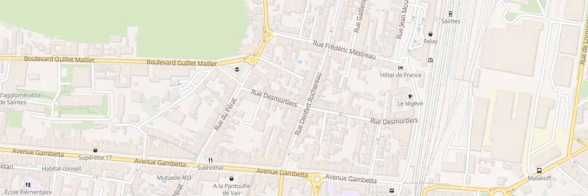 Plan du 21 Rue Desmortiers à Saintes