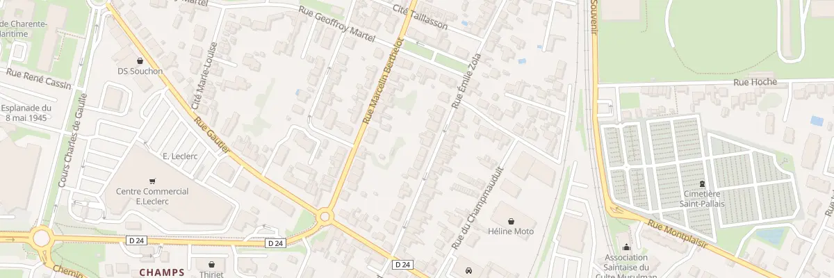 Plan du 72 Rue Emile Zola à Saintes