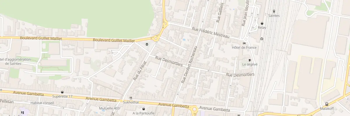 Plan du 15 Rue Desmortiers à Saintes