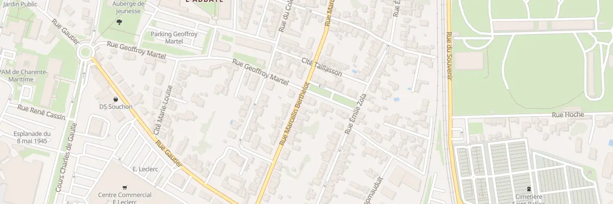 Plan du 9 Rue Geoffroy Martel à Saintes