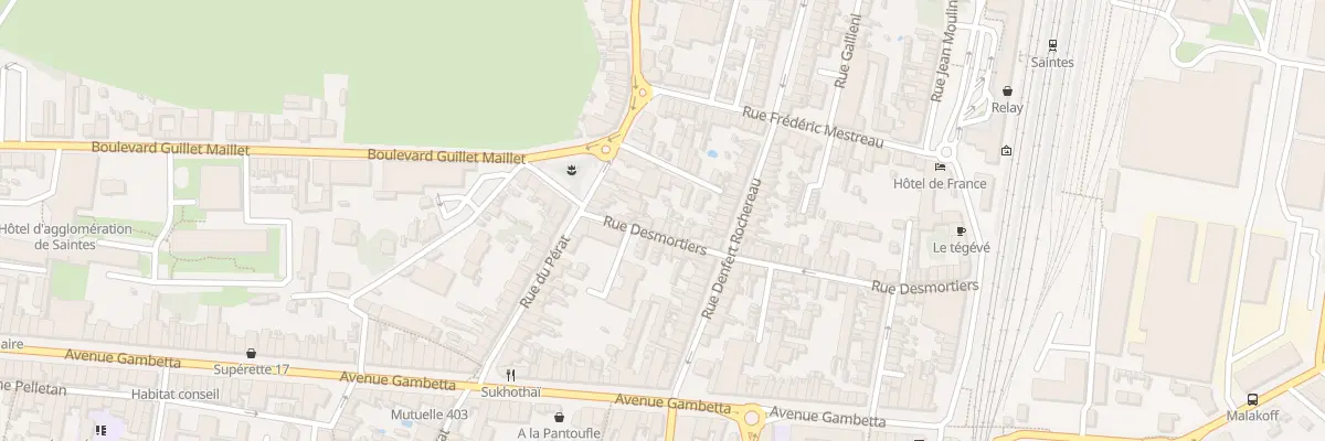 Plan du 11 Rue Desmortiers à Saintes
