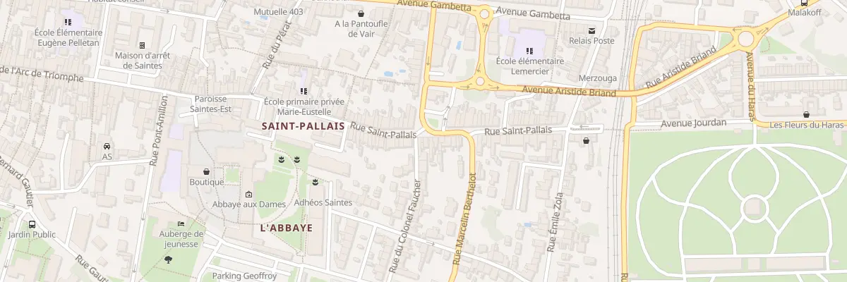 Plan du 44 Rue Saint Pallais à Saintes