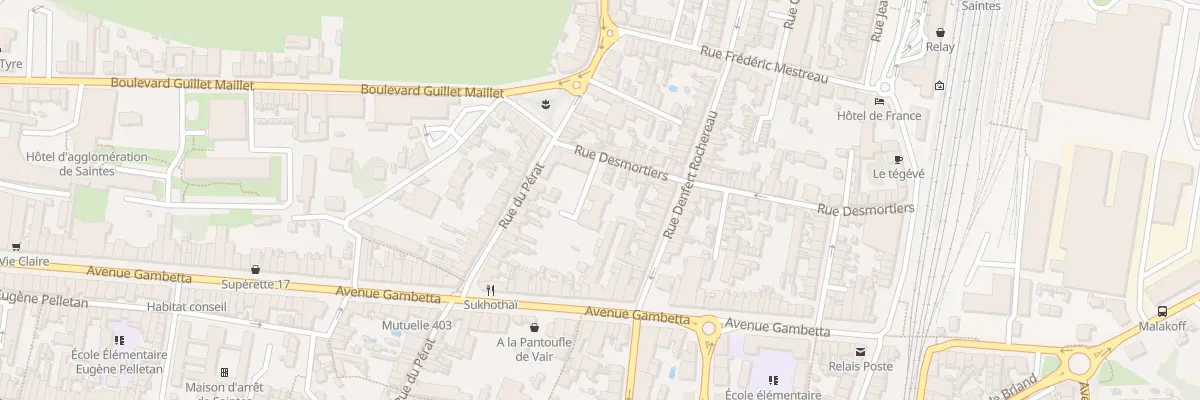 Plan du 10 Rue Desmortiers à Saintes