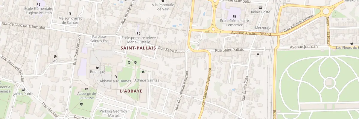 Plan du 38B Rue Saint Pallais à Saintes
