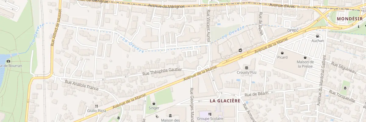 Plan du 7 Rue Theophile Gautier à Mérignac
