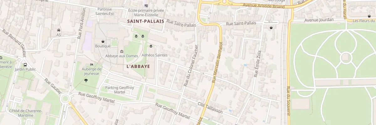 Plan du 12 Rue du Colonel de Faucher à Saintes