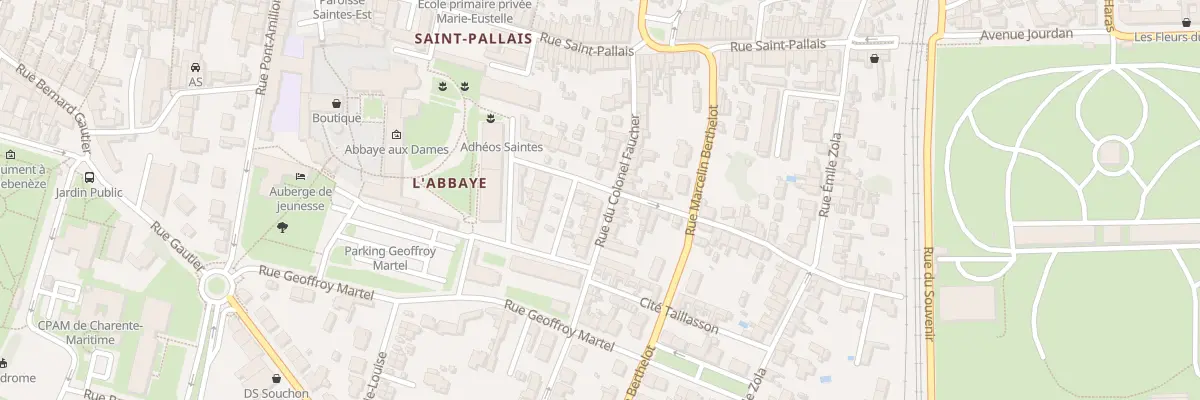 Plan du 14 Rue du Colonel de Faucher à Saintes