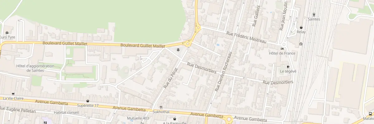 Plan du 1 Rue Desmortiers à Saintes
