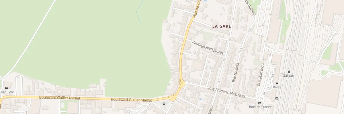 Plan du 13 Rue de Taillebourg à Saintes