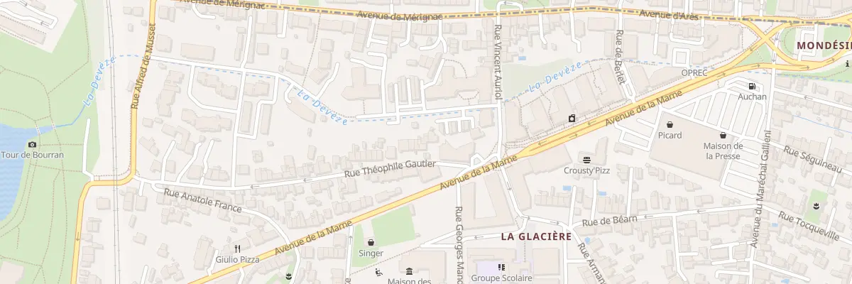 Plan du 9 Rue Theophile Gautier à Mérignac
