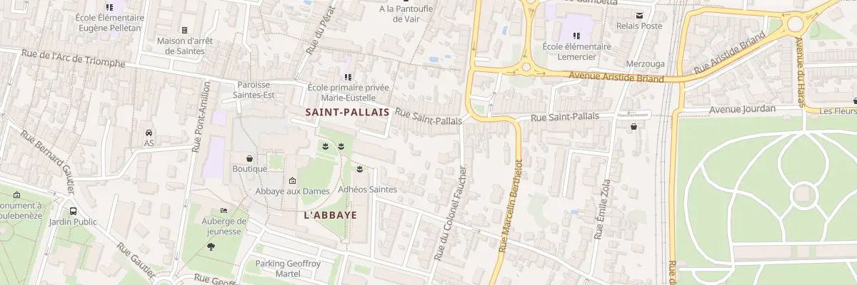 Plan du 36 Rue Saint Pallais à Saintes