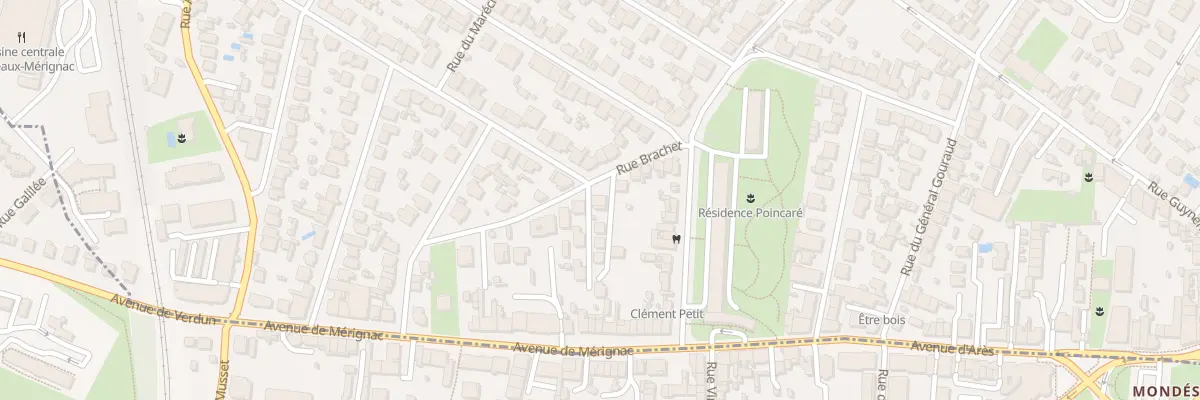 Plan du 16 Rue Brachet à Bordeaux