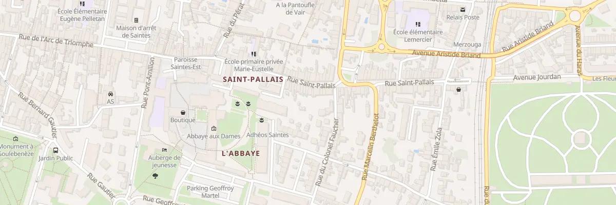 Plan du 34 Rue Saint Pallais à Saintes