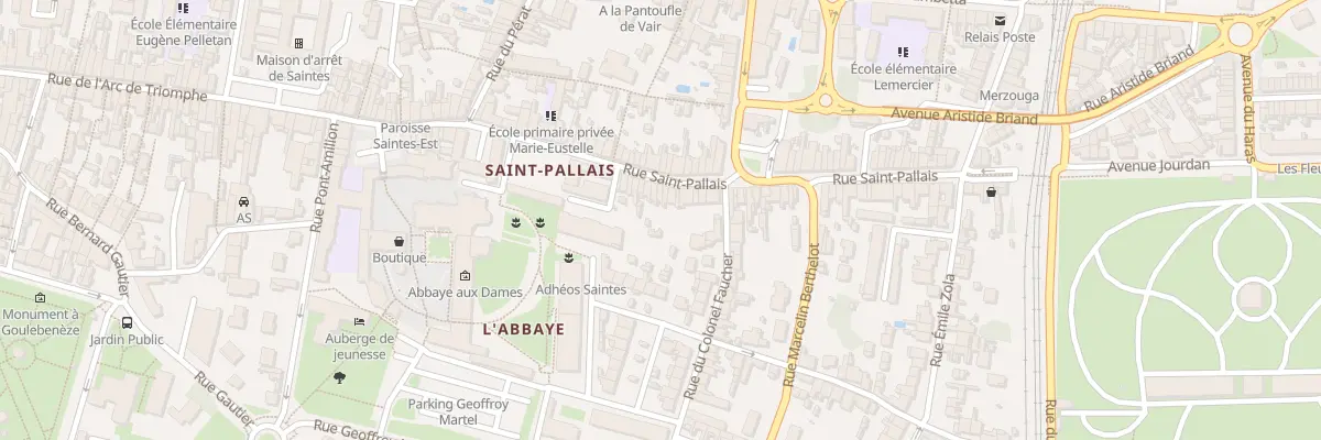 Plan du 32 Rue Saint Pallais à Saintes