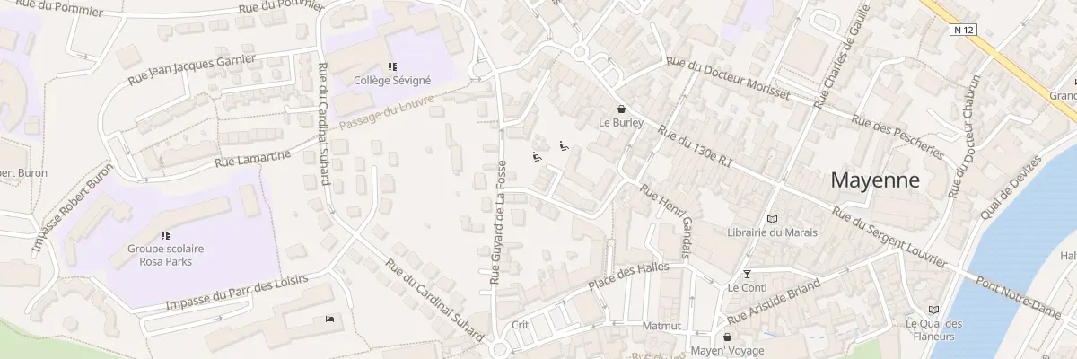 Plan du 3 Imp Mme de Sevigne à Mayenne