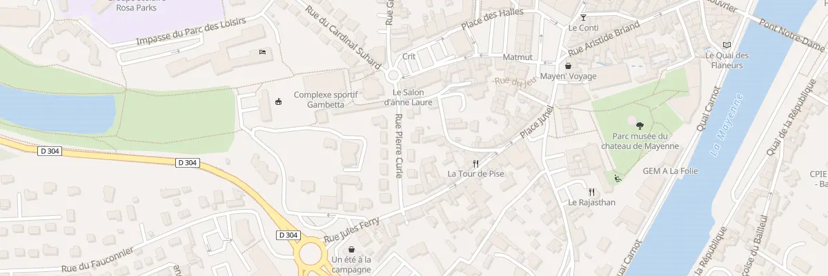Plan du 8 Rue Pierre Curie à Mayenne