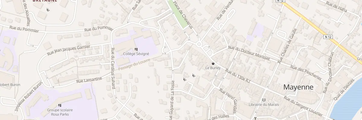 Plan du 6 Rue du Four à Mayenne