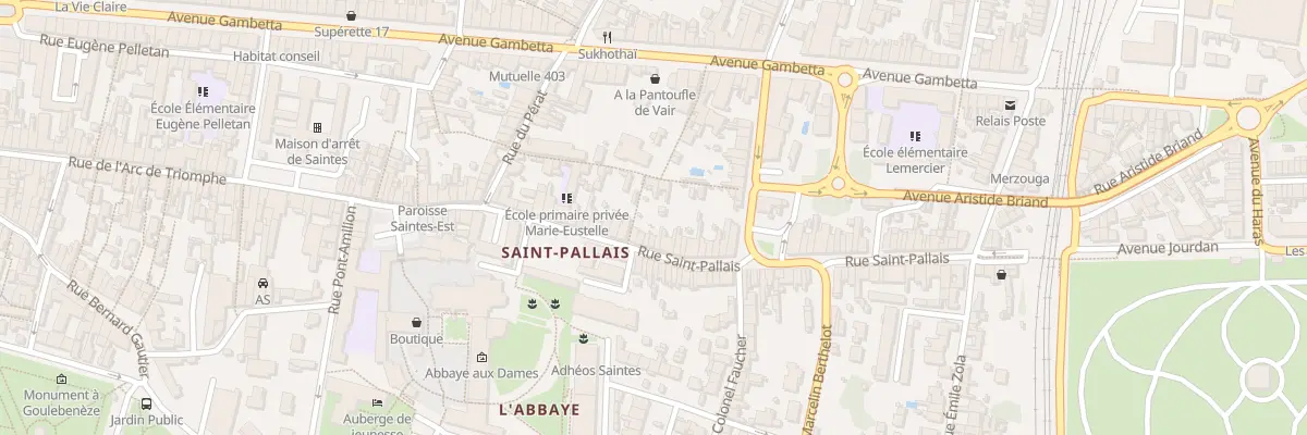 Plan du 65 Rue Saint Pallais à Saintes